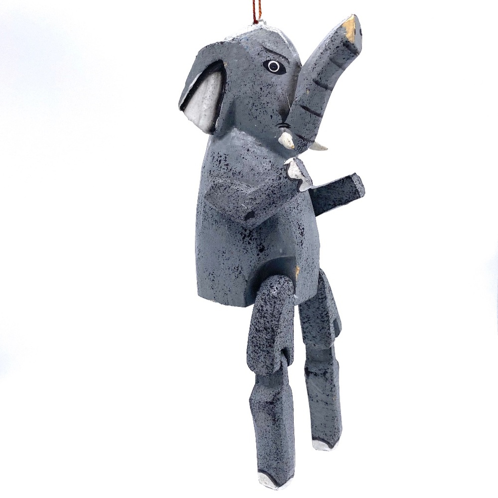Monkey Business Elephant Puppet Ornament